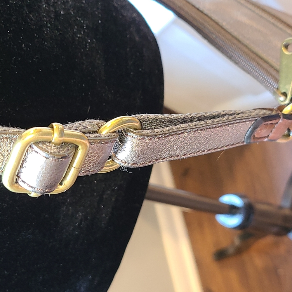 Fossil metallic cowhide leather crossbody bag - Picture 6 of 8